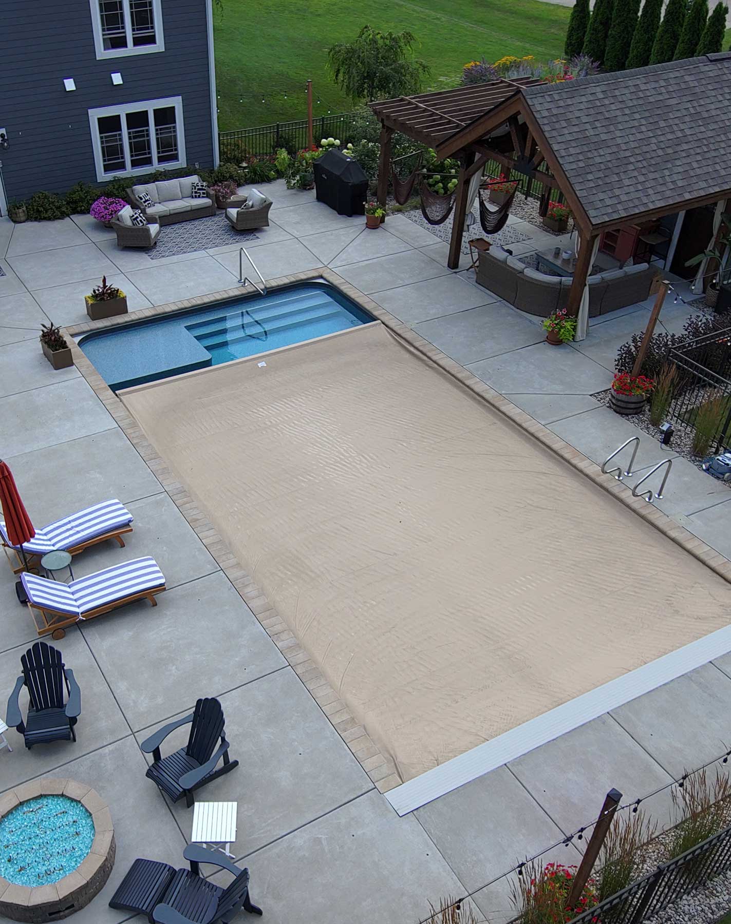 Coverstar automatic pool cover installation showing quality craftsmanship